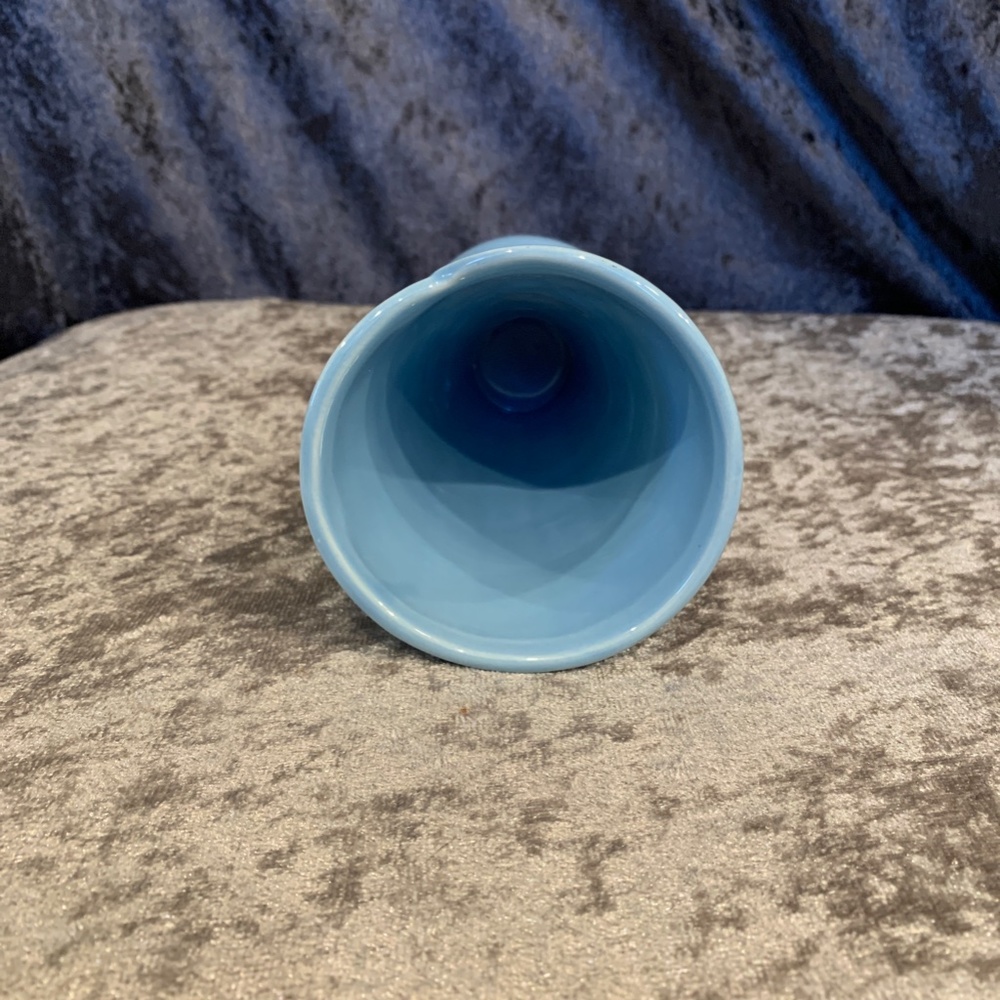 Blue Ice Cream Waffle Cone Vase, 4-1/2 Inch Tall - Picture 6 of 6